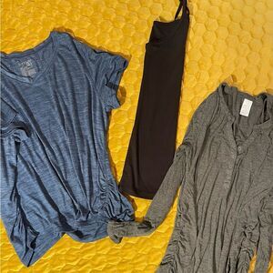 maternity tops, variety (blue black and grey) XXL